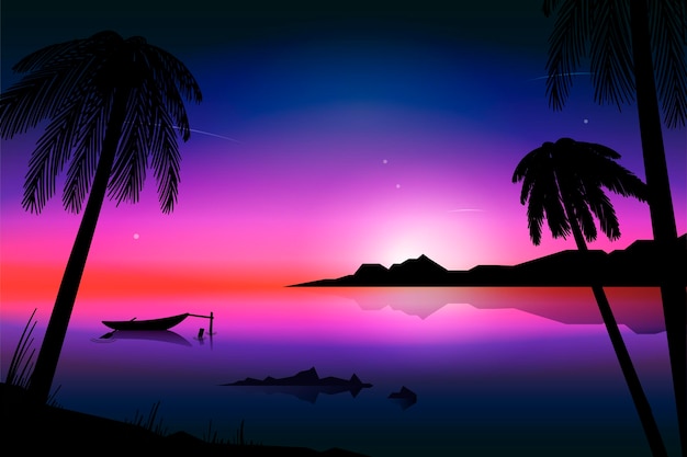 Gradient summer background for videocalls