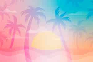 Free vector gradient summer background for videocalls