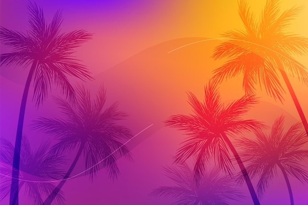 Free vector gradient summer background for videocalls