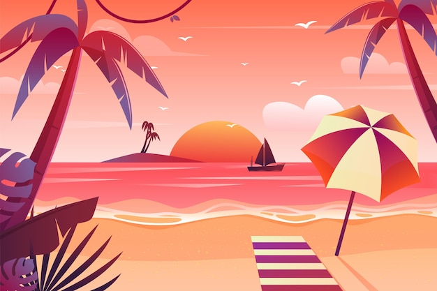 Gradient summer background for videocalls