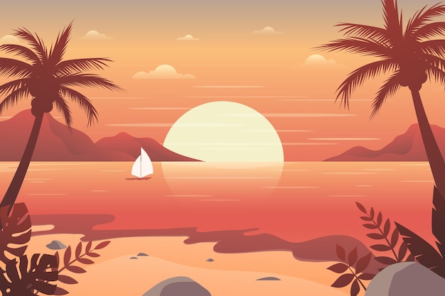 Gradient Summer Background for Videocalls