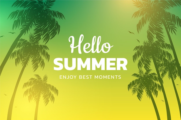 Free vector gradient summer background