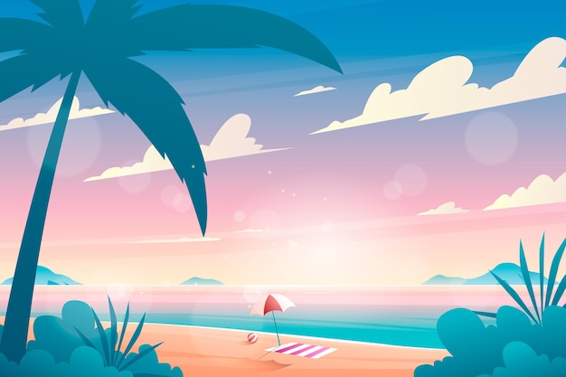 Free vector gradient summer background