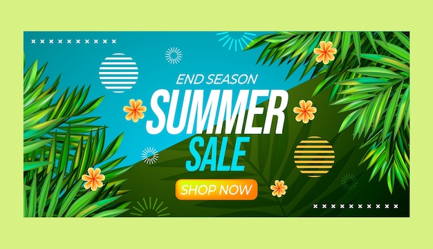 Gradient summer banner design