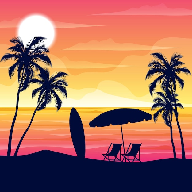 Free vector gradient summer illustration