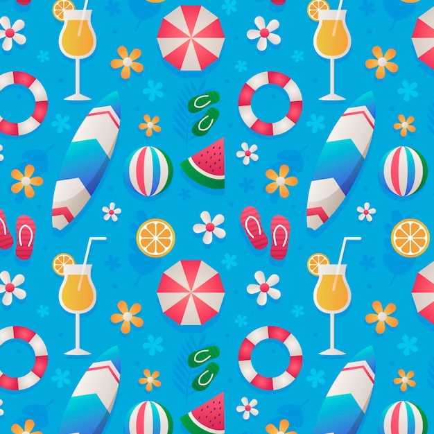 Gradient summer pattern design