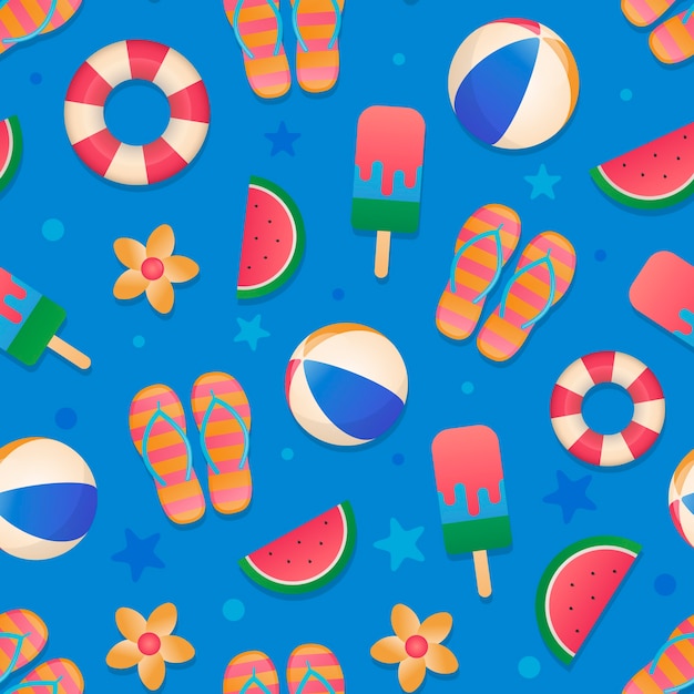 Free vector gradient summer pattern design