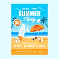 Free vector gradient summer poster