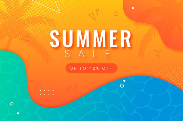 Gradient summer sale background