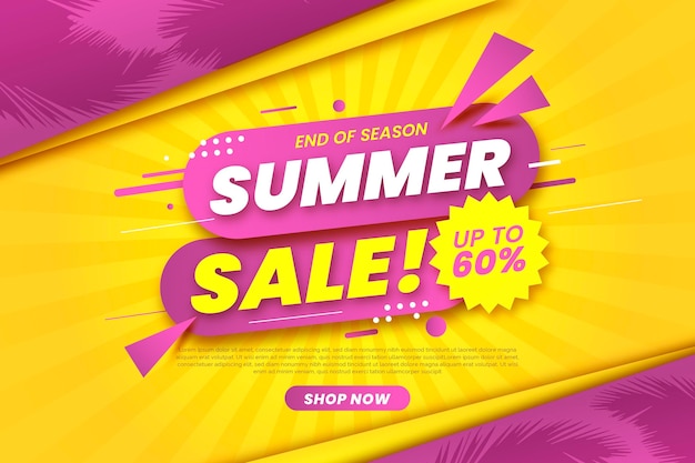 Gradient summer sale illustration