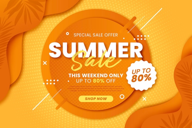 Gradient summer sale illustration