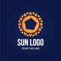 Free vector gradient sun logo template