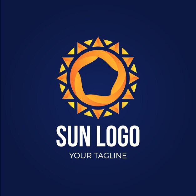 gradient sun logo template
