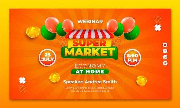 Gradient supermarket webinar template