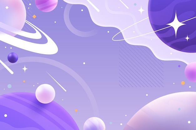 Free vector gradient surrealist galaxy illustration