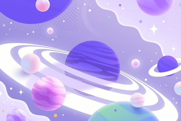 Free vector gradient surrealist galaxy illustration