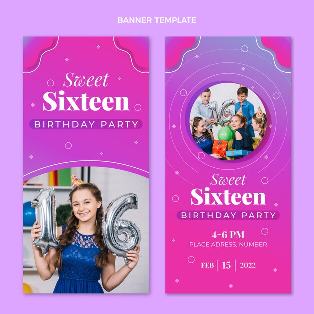 Gradient sweet 16 template