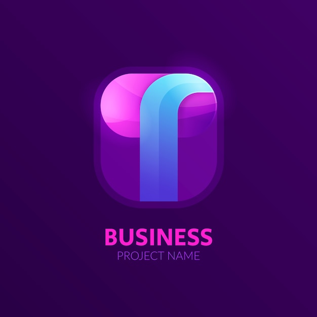 Gradient t letter logo