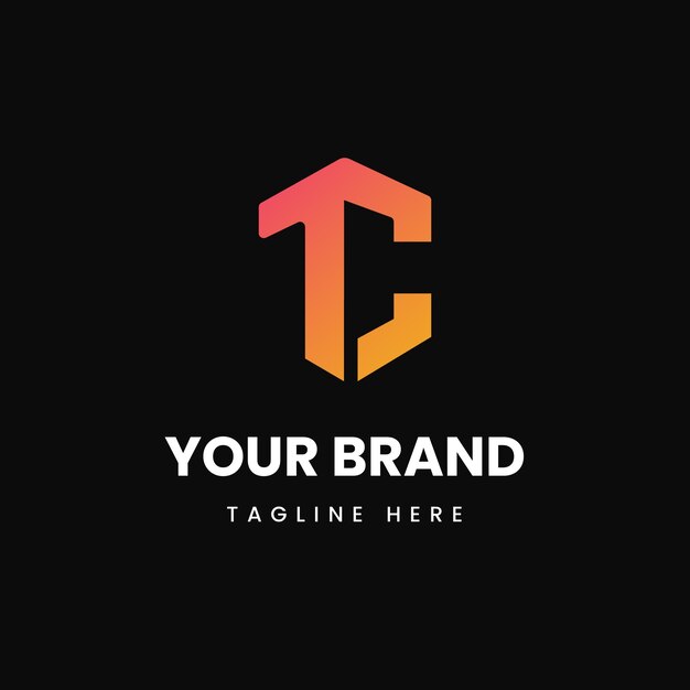 Gradient tc logo template