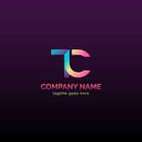 Free vector gradient tc logo template