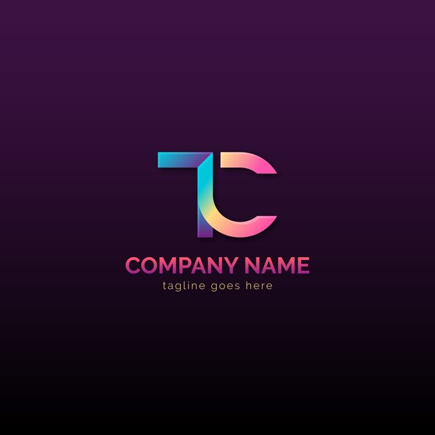 Gradient tc logo template