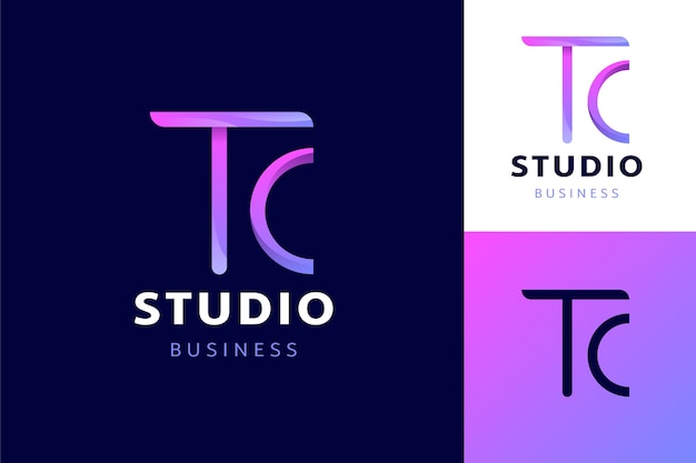 Gradient tc logo template