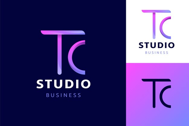 Gradient tc logo template