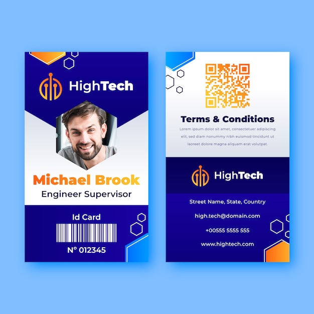 Gradient tech repair id card