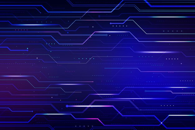 Gradient technology futuristic background