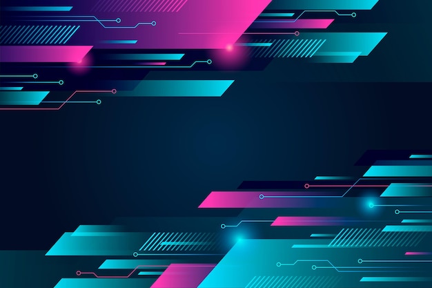 Free vector gradient technology futuristic background