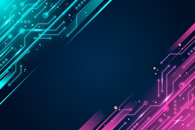Free Vector Gradient technology futuristic background