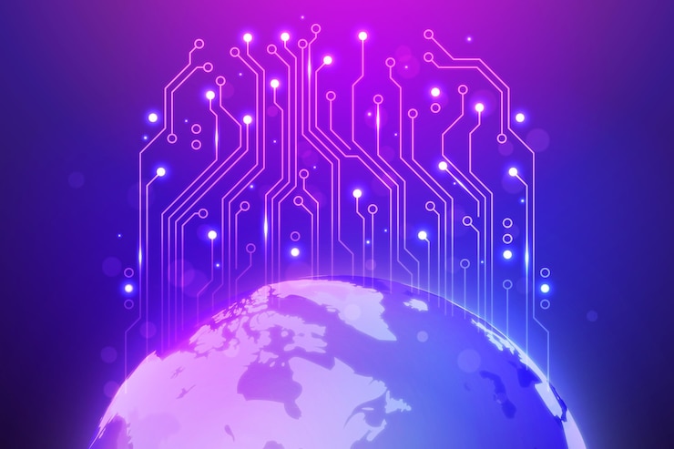 Бесплатный Вектор технология градиента футуристический фон