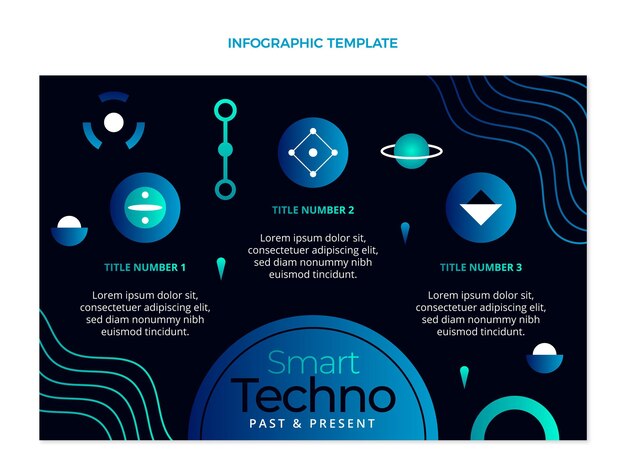 勾配技術インフォグラフィックテンプレート