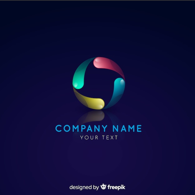 Free vector gradient technology logo template for companies