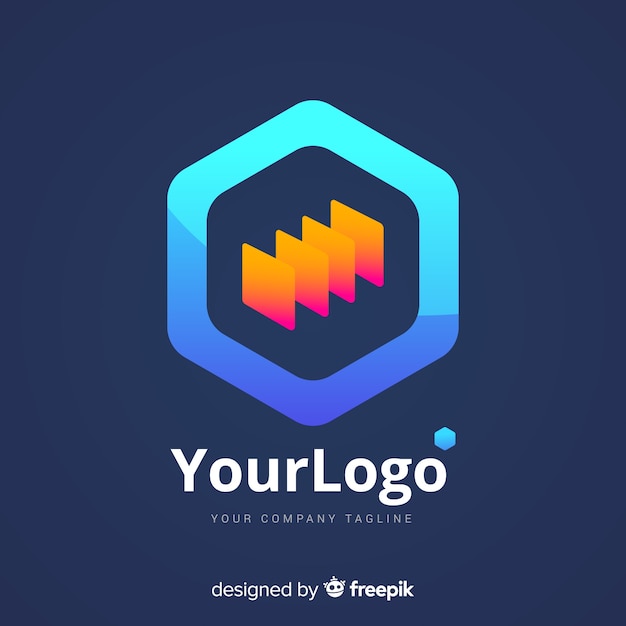 Free vector gradient technology logo