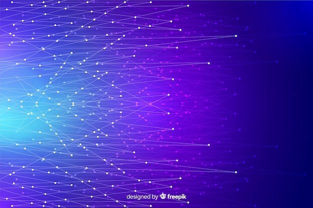 Free vector gradient technology particles background