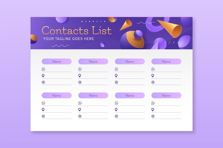 Free Vector gradient telephone directory template