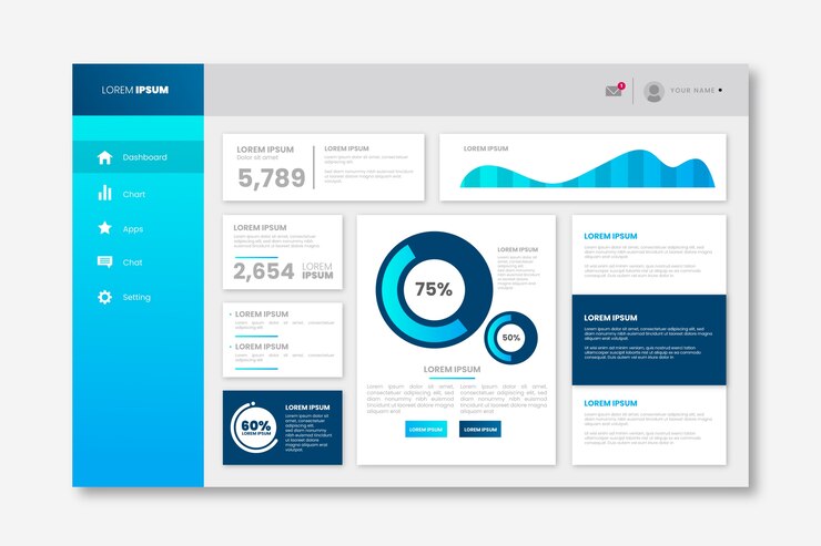 Free Vector gradient template dashboard user panel