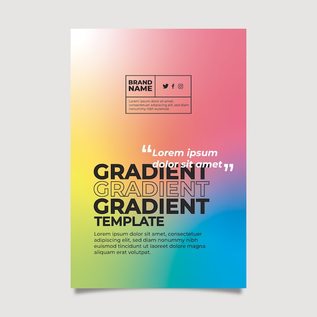 Gradient template for poster