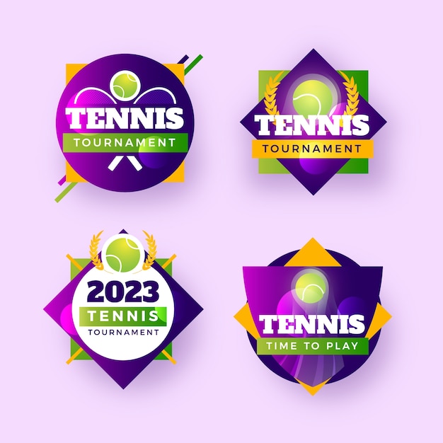 Free vector gradient tennis design template