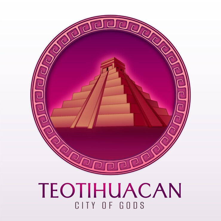 Free Vector gradient teotihuacan logo design