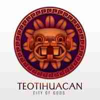 Free vector gradient teotihuacan logo design