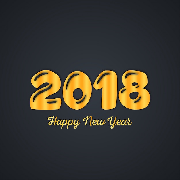 Gradient text design for new year 2018