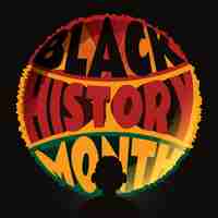 Free vector gradient text illustration for black history month celebration