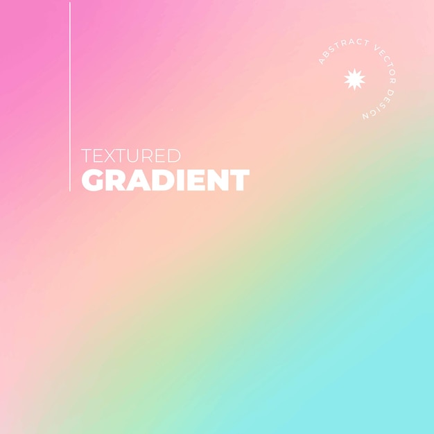 Gradient texture background in rainbow colors with typographic details