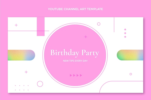 Gradient texture birthday youtube channel