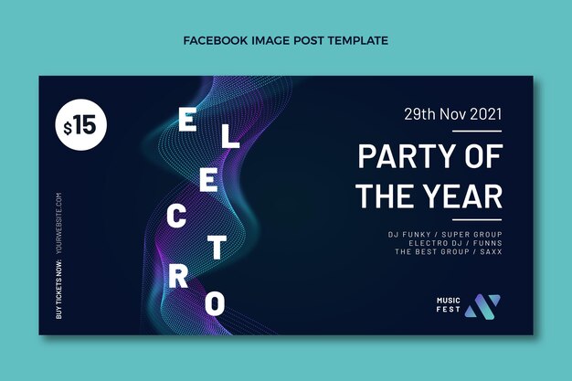 gradient texture music festival facebook post