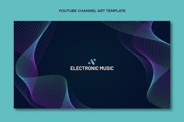 Vettore gratuito gradient texture music festival canale youtube art