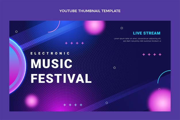 Музыкальный фестиваль градиентной текстуры на YouTube