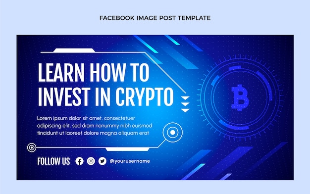 Post di facebook con tecnologia a trama sfumata